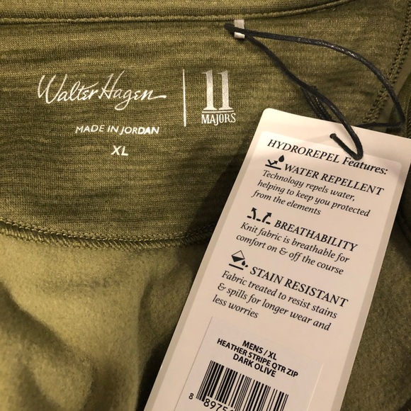 Walter Hagen 11 majors golf heather olive sweater size S new - Picture 7 of 8